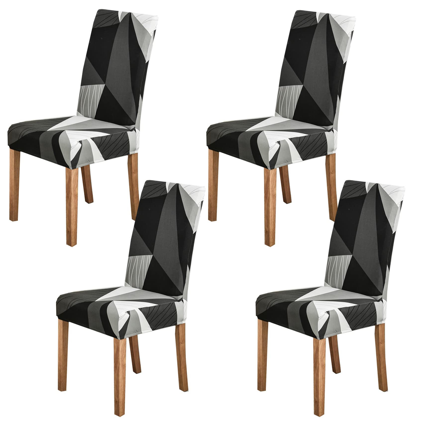 HZDHCLH Chair Covers Set of 4/6 Stretch Modern Chair Slipcovers for Dining Room Kitchen Wedding Party Washable Chair Protector(4pcs, thinking space) — image 1