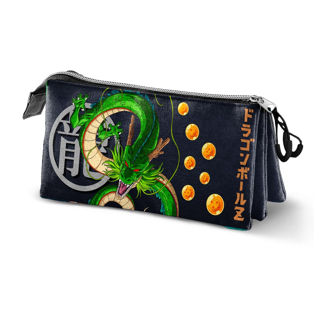 Dragon Ball Shenron-Triple Pencil Case, Dark Blue, 23 x 11 cm