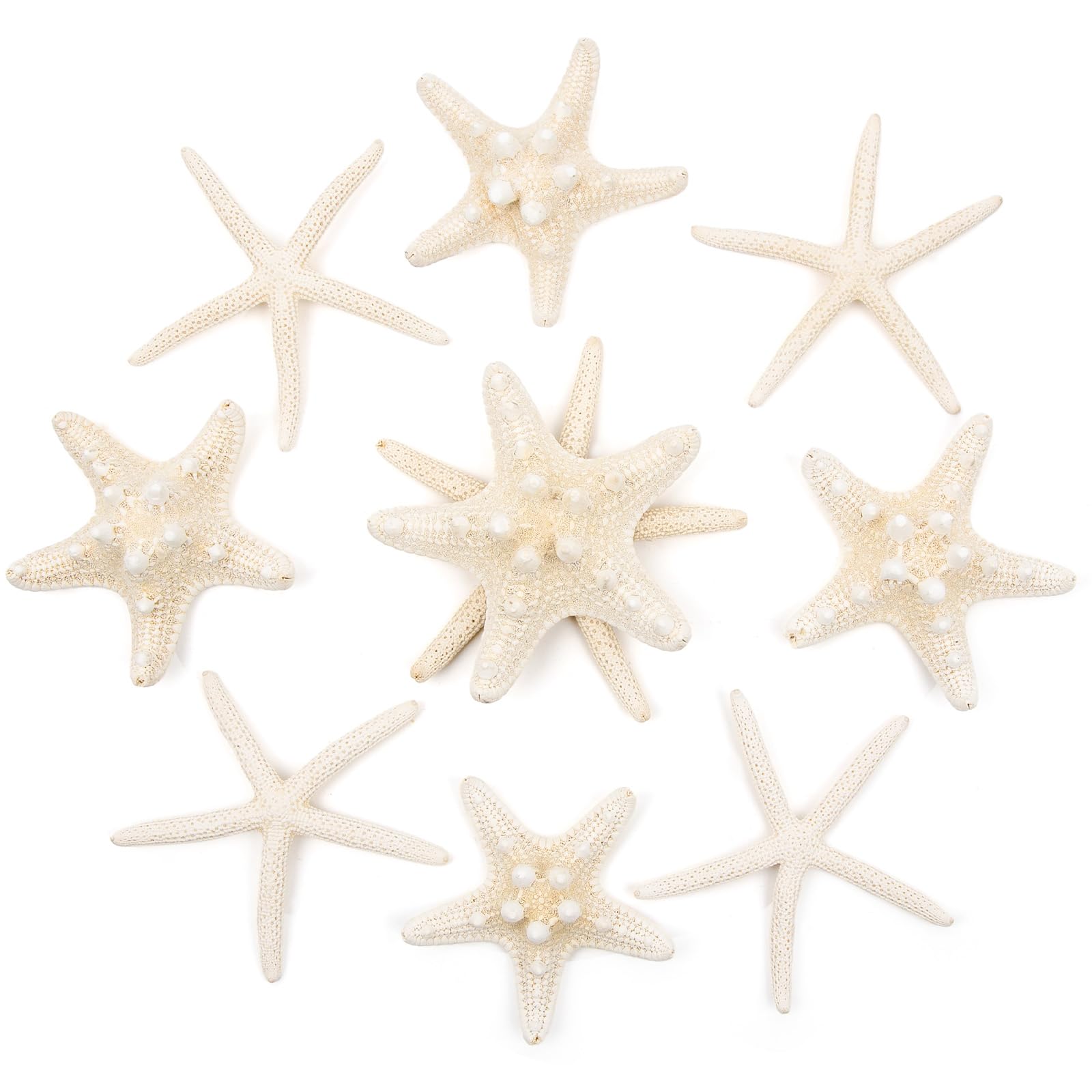SKOOLOVE 10PCS Starfish 6-10CM Mixed Starfish Natural Sea Shells for Wedding Decor, Beach Theme Party, Home Decorations, DIY Crafts, Fish Tank