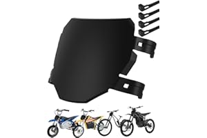 NACORE Front Number Plate for MX350/500/650, DH Fork Name License for Tutti Tuttio Soleil01, Sur Ron X and More Electric Dirt Bikes, Minibikes, DH Bikes, Black