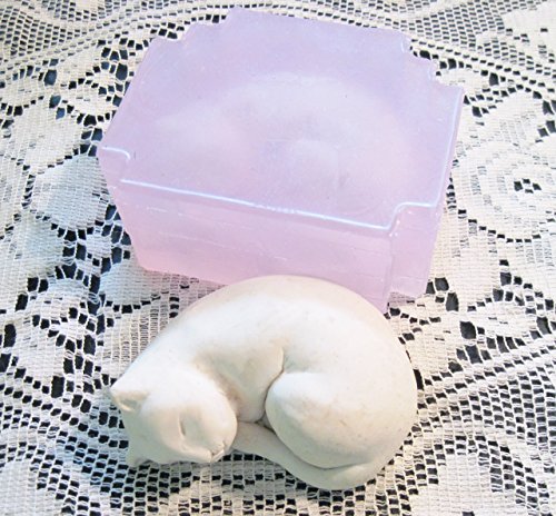 Silicone Mold of Sleeping Kitty for Food and Crafts - Thumbnail 3