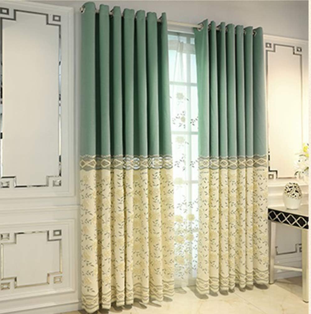 pureaqu Thermal Insulated Blackout Grommet Curtains for Boys Room Outer Space Theme Embroidered Stars and Rocket Room Darkening Living Room Window Treatment Decor 1 Panel W52 x H84 Inch