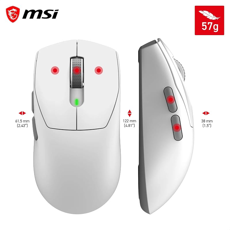 Forge GM340 Wireless White - Rato Óptico Sem Fios para Gaming