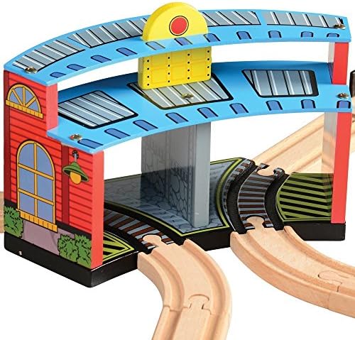spiral wooden train track