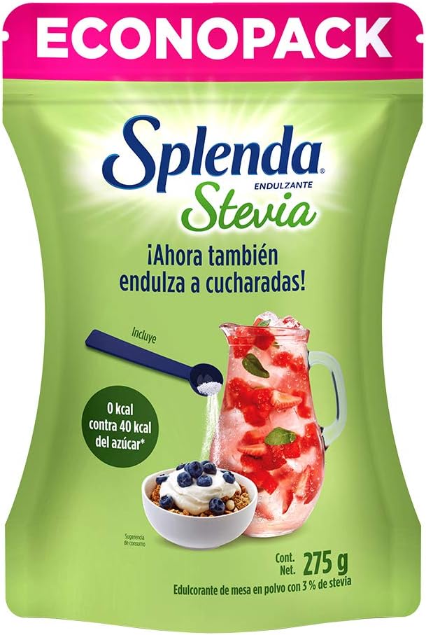 Splenda, SPLENDA STEVIA GRANULADOEndulzante SIN CALORÍAS, Bolsa (275g
