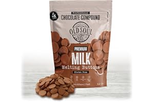 OLDSOUL Chocolate Compound Buttons 2.2 lb | Milk Chocolate 8% Real Cocoa | Smooth Melting | Perfect for Baking & Desserts (2.