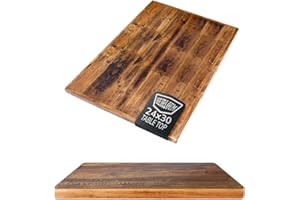 HEIRLOUM Reclaimed Wood Table Top - Rustic Recycled Wooden Piece Perfect for Signs, Counters, Kitchens, Dining and Coffee Table Tops (Straight Plank Table Top, 24" x 30")