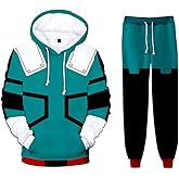 Verycos Unisex Adult Hoodie and Sweatpants Anime Cosplay Sweatshirt Pants Set Joggers