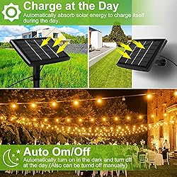 Baxstel Solar Lights Outdoor String Lights -50FT