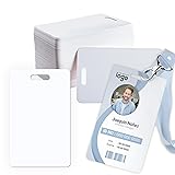 100 Pack-Premium Blank PVC Cards with Slot Punch on