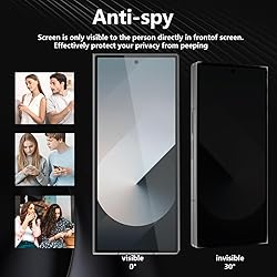 Cmiuubrer 2 Pack Outer Privacy Tempered Glass for