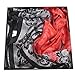 ETSYG® Elegant Large Silk Square Scarf Red Flower Rose Women's Head Scarves Shawl