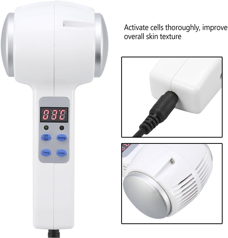 ZJchao Hot and Cold Hammer Ice Fire Double Heads Vibration Massage Instrument, Skin Tightening Facial Lifting Wrinkle Removal and Shriking Pores Beauty Device: Sports & Outdoors