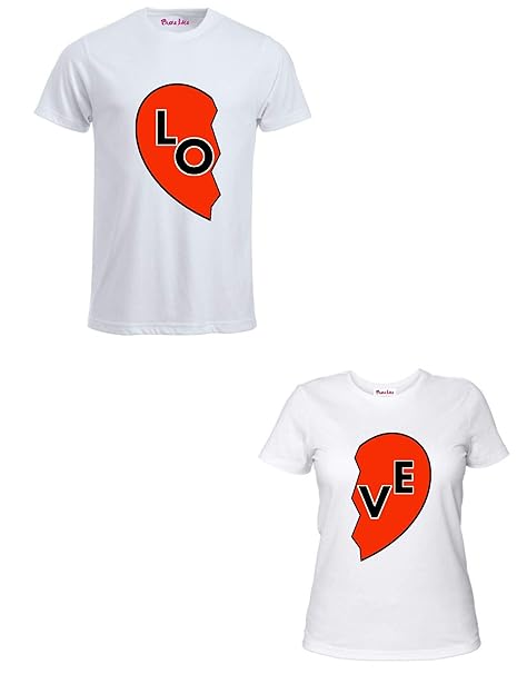 maglietta bianca con cuore rosso