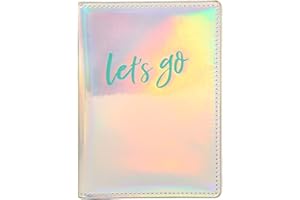 WORLD TRAVELER Eccolo Travel Passport Cover Case with Document Holder Storage Pocket, Travel Must Have with Premium Synthetic Leather Design, (Iridescent, 5.5X4 inches)