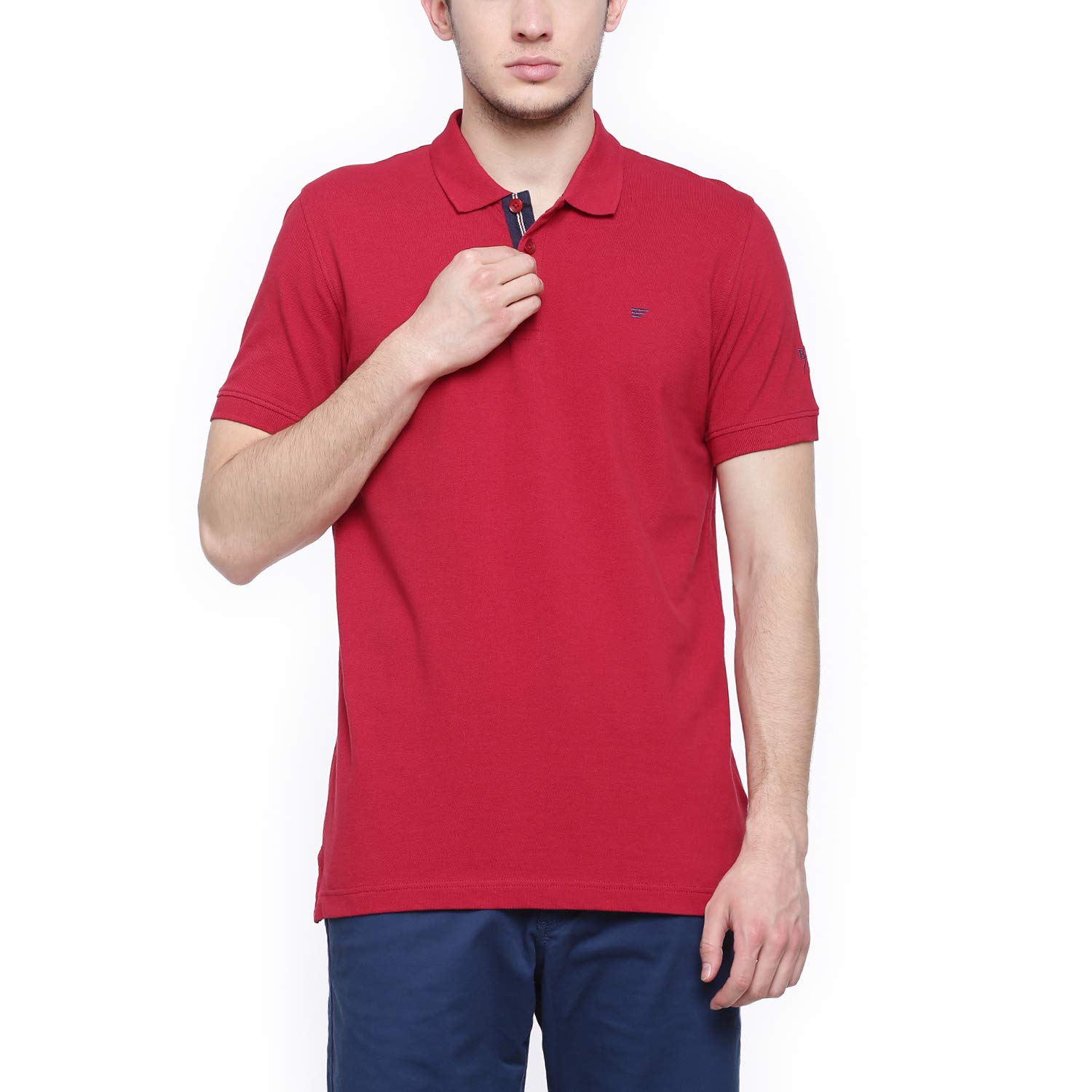 mens red polo t shirt