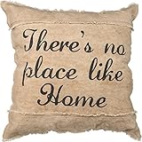 Primitives by Kathy Cotton No Place Like Home Canvas Throw Pillow, 20-Inch Square