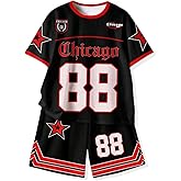 KIDLAGA Toddler Boys Summer Clothes Short Sleeve Top and Casual Shorts 2-Piece Kids Comfy Outfits Boys Sets Size 6-12 Years