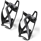 Lamicall 2 Pack Bike Water Bottle Holder - 1.2Oz Ultralight Bike Cup Holder | Sturdy Bicycle Drink Cage, Cycling Bike Water Bottle Cage with Screw Tool, for 2.75-3.94" Diameter Bottles, Black