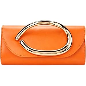 Clutch Purses for Women, Evening Bag with Chain and Metal Handle, Stylish & Elegant for Dinners, Weddings and Celebrations