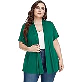LARACE Short Sleeve Cardigans for Womens Summer Tops Casual Plus Size Open Front Lightweight Cover Up