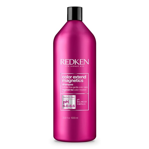 REDKEN COLOR EXTEND MAGNETICS SHAMPOO | FOR COLOR-TREATED HAIR | GENTLY CLEANSES & PROTECTS COLOR | WITH AMINO ACID | SULFATE-FREE | 33.8 FL OZ