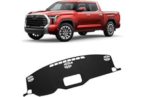 FIILINES Dash Cover for 2022-2025 Toyota Tundra, Dashboard Cover Mat for Tundra Accessories Sunshade Nonslip Mesh Protector No Glare Black