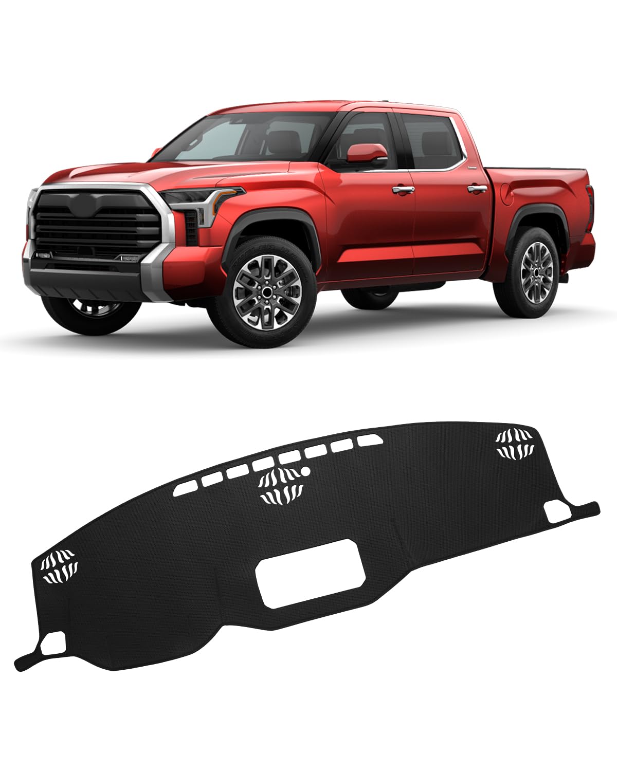 Photo 1 of FIILINES Dash Cover for 2022-2026 Toyota Tundra, Dashboard Mat Accessories Dash Cover Sunshade Nonslip Mesh Protector No Glare Black