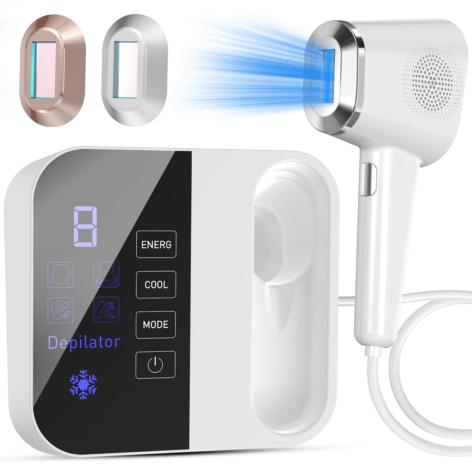 OPT Laser Hair Removal Device Pro, 3 in 1 Beauty Salon Grade Home Hair