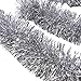 Rimobul Elegant Sparkly Hanging Tinsel Garland- 3 Pcs, 3.5 Inch x 6 Feet (Silver)