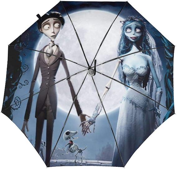 Amazon Co Jp 折りたたみ傘 Corpse Bride ティム バートンのコープスブライド ワンタッチ 自動開閉 日傘 頑丈な８本骨 耐風撥水 晴雨兼用 梅雨対策 紫外線遮断 自動傘 超軽量 収納ポーチ付き プレゼント ファッション人気 ファッション