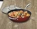Cuisinart CastLite Non-Stick Cast Iron Chef's Pan with Helper and Cover, 4.5-Quart, Red