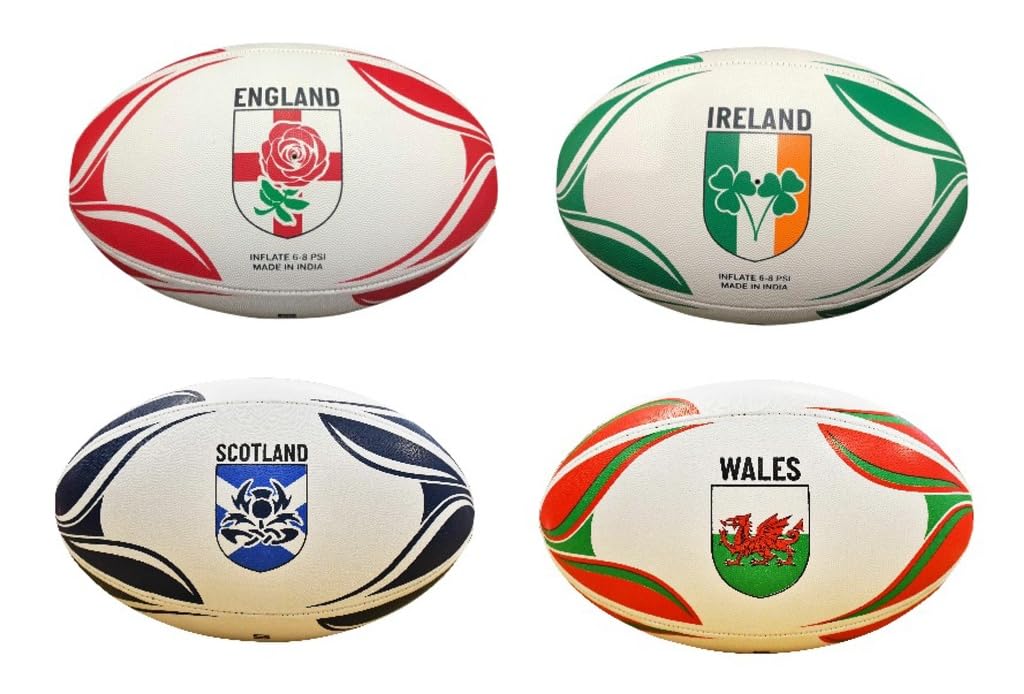OnlySportsgear Gioco International Country Themed Rugby Balls Ball, Adults Unisex, Wales (Multicolour), 5