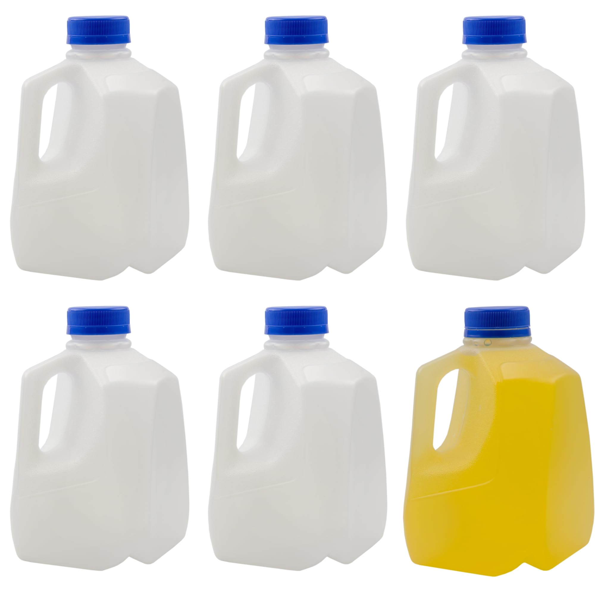 Photo 1 of Cornucopia Brands 32oz Plastic Jugs (6-Pack); 1-Quart / 32-Ounce Bottles w/Caps for Juice, Water, Sports and Protein Drinks and Milk, BPA-Free