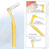 RAYITO 50pcs Interdental Brushes 5 Sizes Soft Non-Slip Handle Angled Head view 3