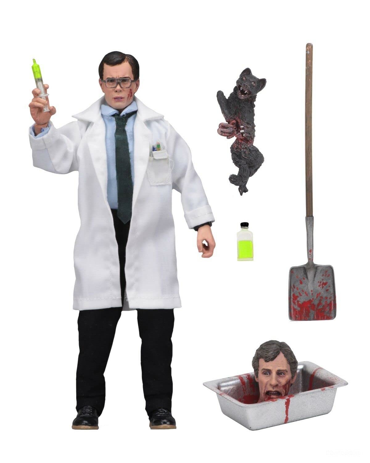 Re-Animator NECA H.P. Lovecraft Herbert West Retro 20 cm vetu Action Figure, No Paint.