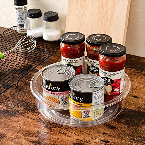 Slideep 9.8'' Round Lazy Susan Rotating Turntable Food Storage
