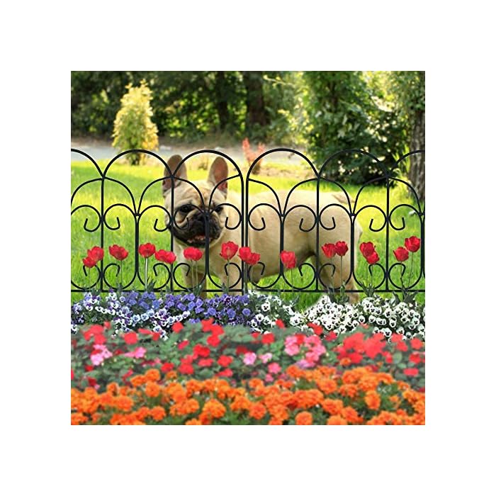 Amagabeli 18in x 7.5ft Decorative Garden Fence GFP004