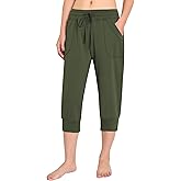 Weintee Women's Capri Joggers Jersey Sweatpants