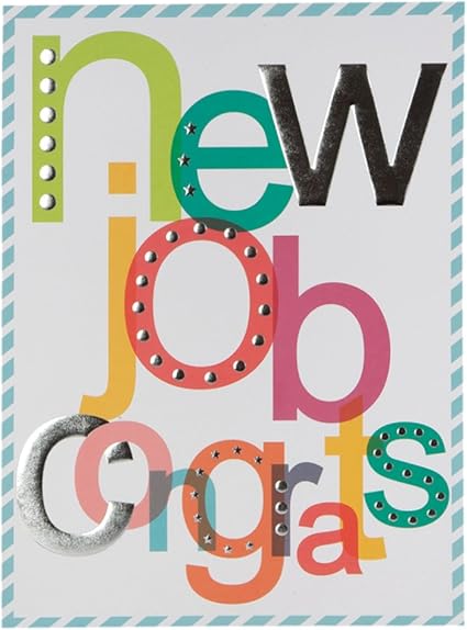 Hallmark Biglietto Di Auguri Per Nuovo Lavoro Con Lamina Argentata E Ricamo Formato Grande In Lingua Inglese Amazon It Cancelleria E Prodotti Per Ufficio