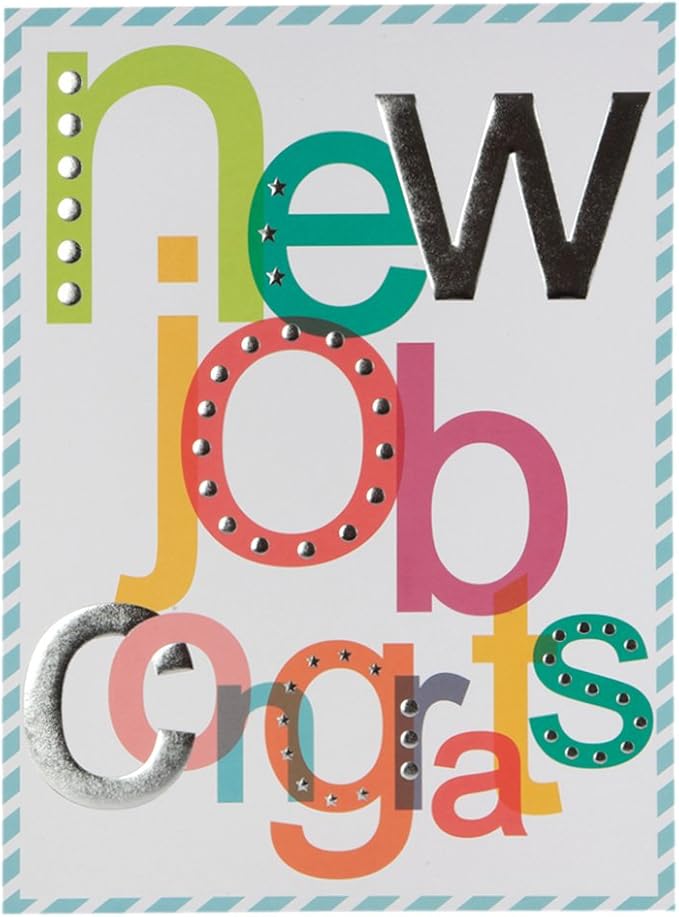 Hallmark Biglietto Di Auguri Per Nuovo Lavoro Con Lamina Argentata E Ricamo Formato Grande In Lingua Inglese Amazon It Cancelleria E Prodotti Per Ufficio