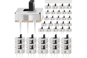 40PCS 5mm High Knob Vertical Micro Mini Slide Switchs SPDT 1p2t 3 Pin 2 Position Toggle Switch DC 50V 0.5A Small ON/Off with 
