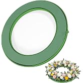 DOITOOL 16.5 inch Floral Foam Ring Wet Wreath Base with 5 Suction Cups | Green Flower Arrangement Holder, Floral Foam Wreath for Fresh or Artificial Flowers, Wedding Car Displays and Floral Decor