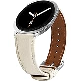 Leather Bands Compatible with Samsung Galaxy Watch 8 40mm 44mm/8 Classic 46mm Genuine Leather Wristband Replacement Strap for Galaxy Watch 8 Classic Smartwatch
