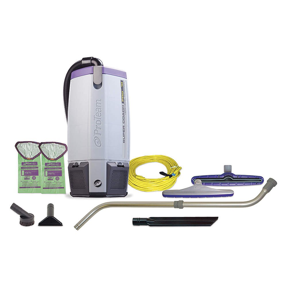 ProTeam 107303 SuperCoach Vacum, Commercial-Grade Proteam Super Coach Pro 10 Vacuum with 107100 Toolkit