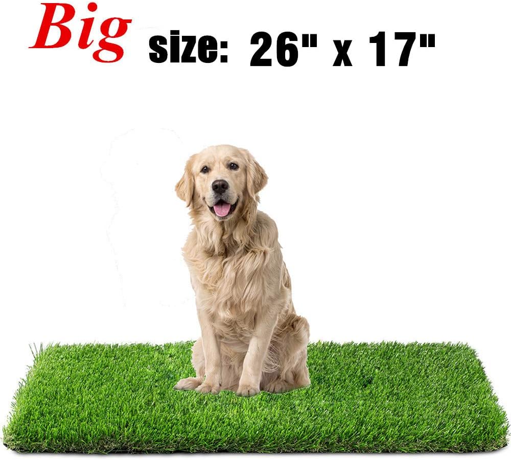 Fezep Artificial Grass, Dog Pee Pads, Professional Dog Potty Training Rug, Large Dog Grass Mat with Drainage Holes, Pet Turf Indoor Outdoor Flooring Fake Grass Doormat - Easy to Clean