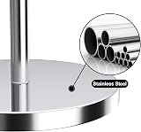 niffgaff Free-Standing Toilet Roll Holder, Stainless Steel Storage Stand view 4