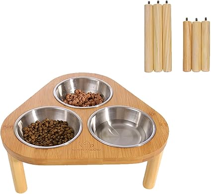 Amazon Com Miss Meow Raised Cat Dog Bowls With Stand Feeder