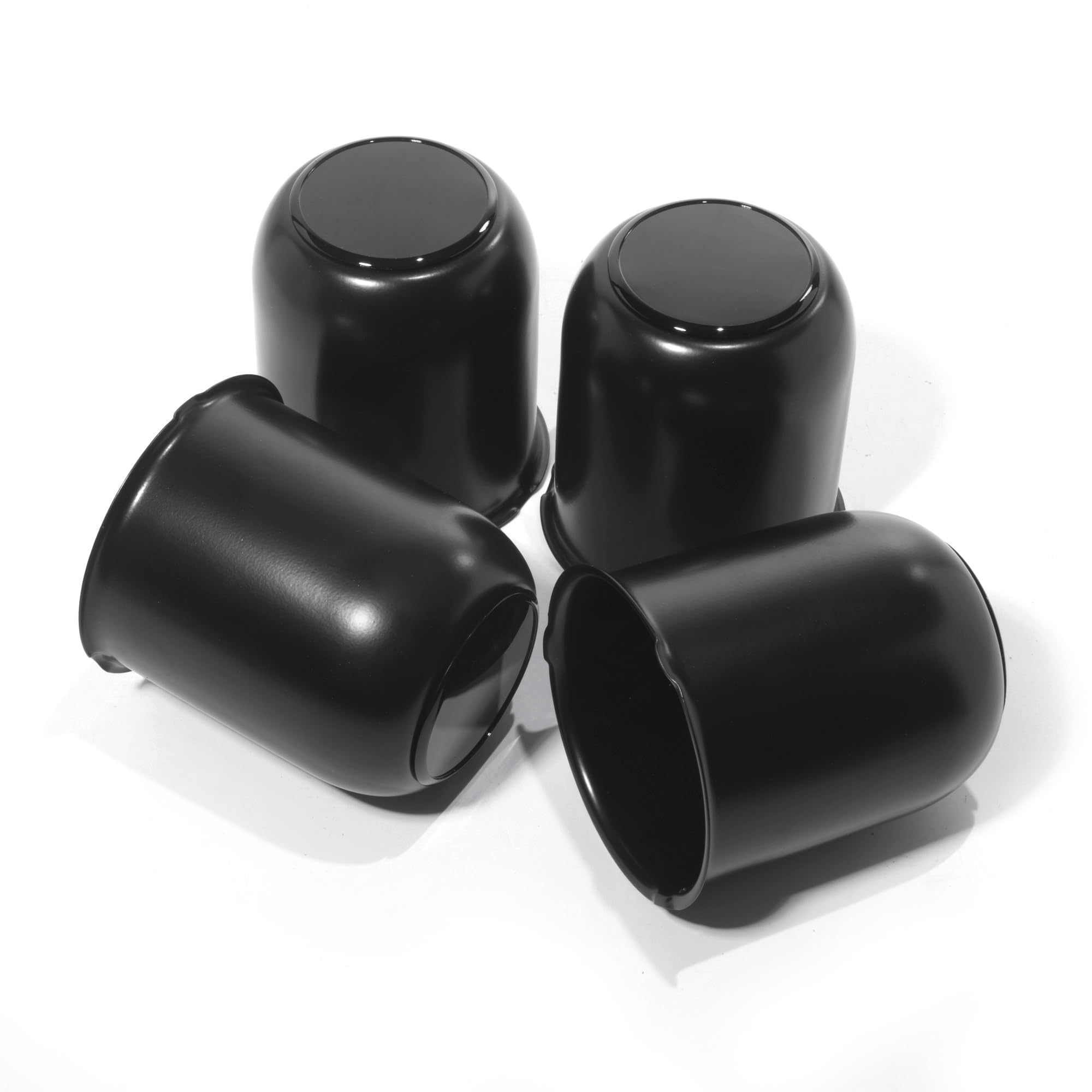 Photo 1 of HowioZil 4Pcs 3.19in Trailer Wheel Center Caps Push Through Carbon Steel Hub caps for Truck SUV RV Wheel Rim, High Gloss Black