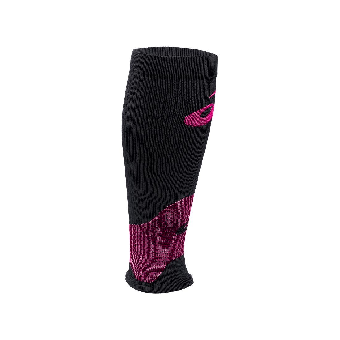 Mangas para piernas ASICS Rally, talla grande, Performance Black/Knockout Pink